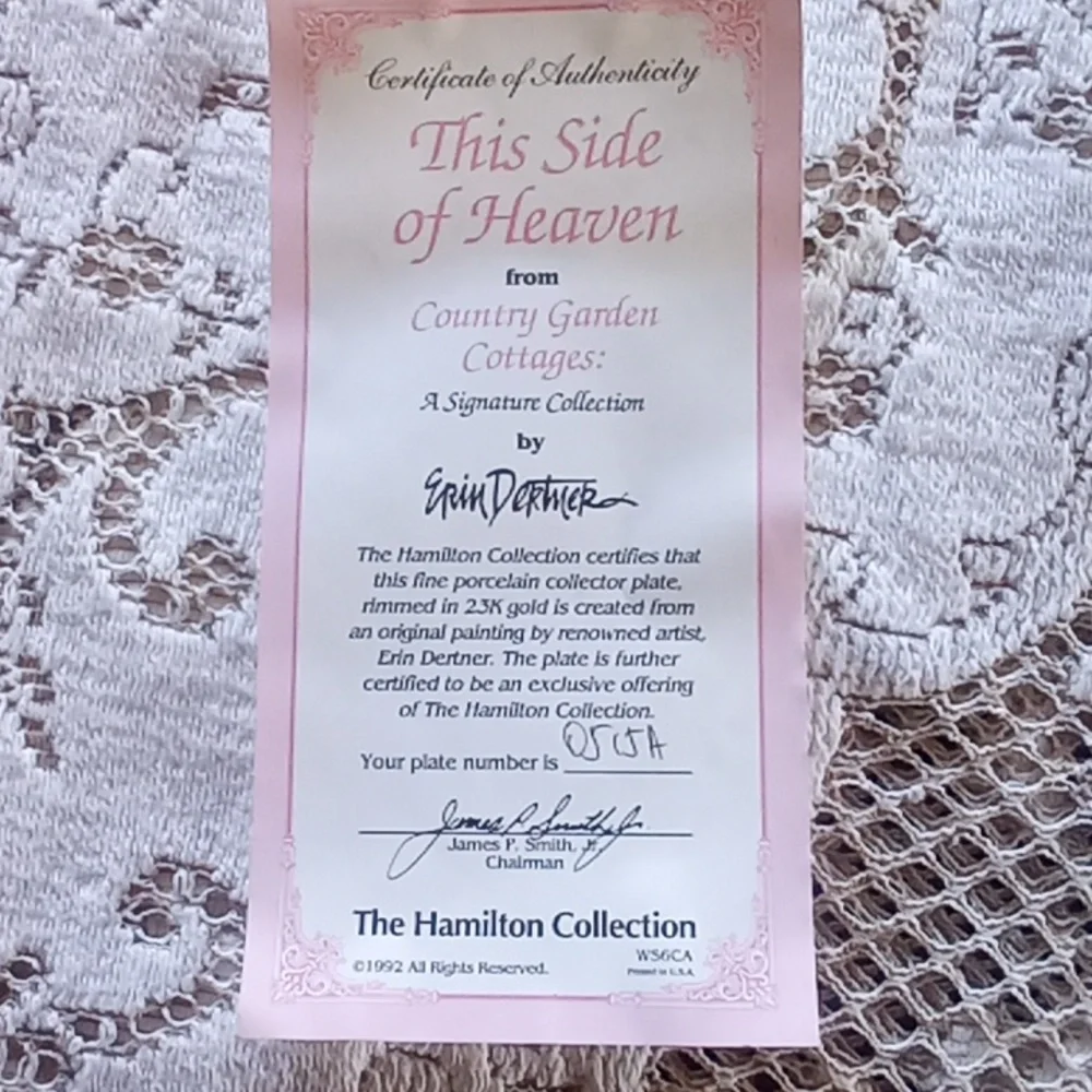 This Side of Heaven by Erin Dertmer decorative plate.